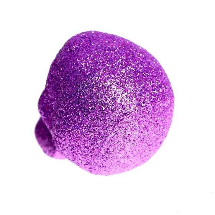 Фигурка для поделок и декора «Череп», набор 6 шт., размер 1 шт: 4 × 4,5 × 4,5 см, цвет фиолетовый