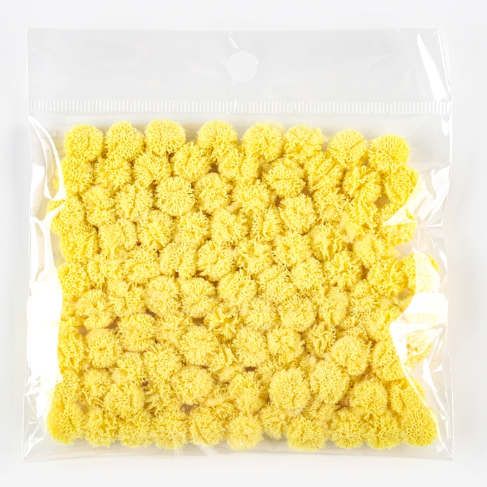 Набор деталей для декора &laquo;Бомбошки&raquo;, 100 шт., размер одной шт. &mdash; 1 см, цвет жёлтый