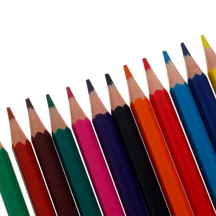 Карандаши цветные 12 цветов Hatber Mate пластиковые, с европодвесом