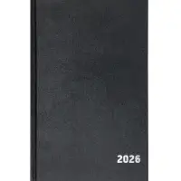 Ежедневник датир 2026г А5 168л б/вин, Черный Ежедневник датир 2026г А5 168л б/вин, Черный