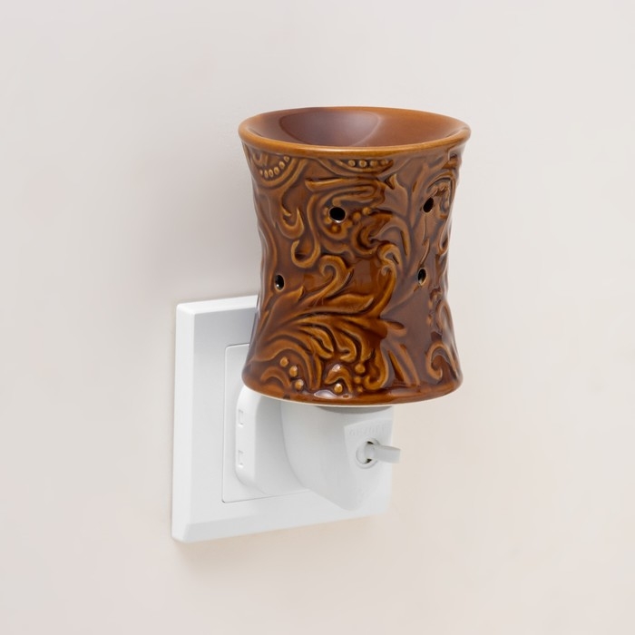 Ночник Ночник "Узор" темно-коричневый 7,8х7,8х12 см