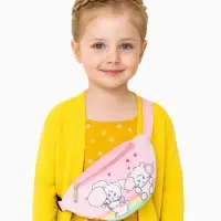 Сумка поясная &laquo;Друзья&raquo;, для девочки, на молнии, розовая