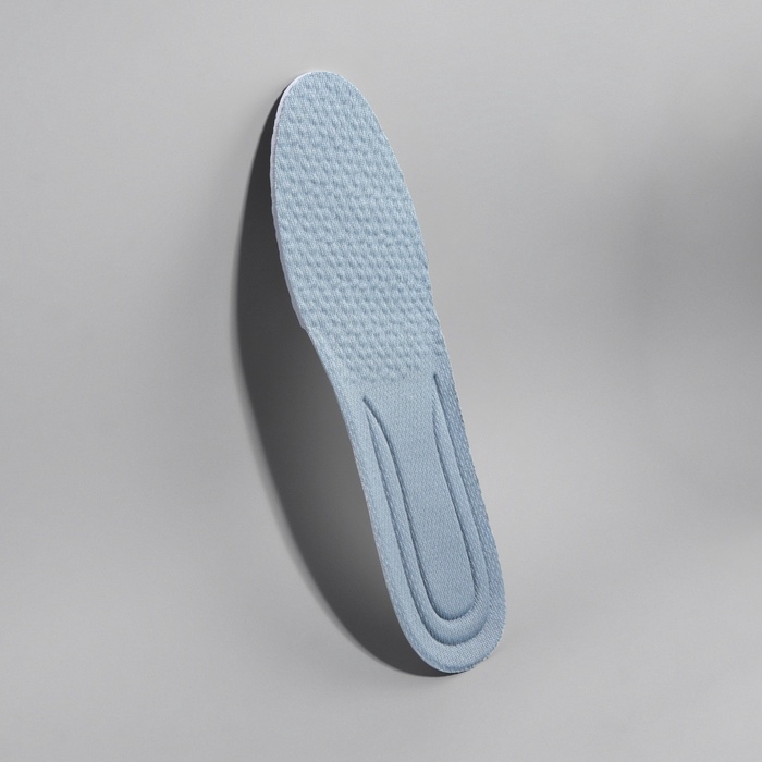 Стельки для обуви, амортизирующие, р-р RU до 44 (р-р Пр-ля до 46), 28 см, пара, цвет серый Стельки для обуви, амортизирующие, р-р RU до 44 (р-р Пр-ля до 46), 28 см, пара, цвет серый