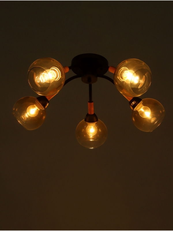 Люстра Люстра "Гундер" 5хЕ27 40Вт черный 57х57х25 см