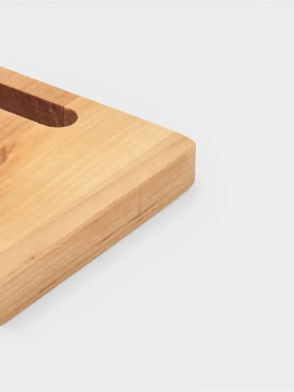 Доска разделочная Классик, пропитана маслом, береза, 20,5х14,5х1,8/1,6 см