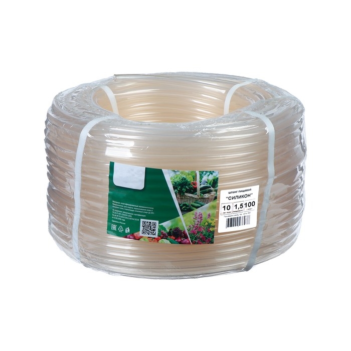 Шланг пищевой, ПВХ, 10 мм, 100 м, прозрачный Шланг пищевой, ПВХ, 10 мм, 100 м, прозрачный