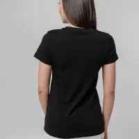 Футболка женская T-bolka Stretch Lady, черная, размер S