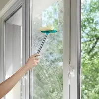 VETTA Окномойка со стальной ручкой 25см, зеленая, арт.KFC002