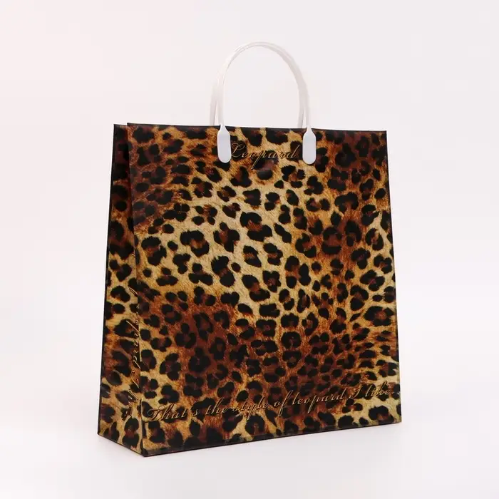 Пакет Пакет "Леопард", мягкий пластик, 30 x 30 см, 120 мкм