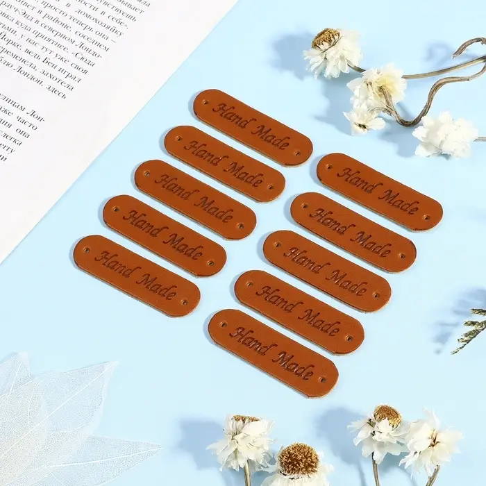 Набор нашивок Hand made, 4.5×1.3 см, 10 шт.