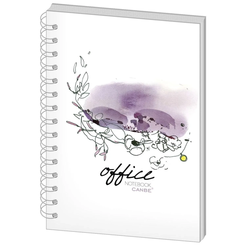 Бизнес-тетрадь 60л,кл,А5,Office Flowers,тв.пер,спир,УФ(СВА5-60OF)