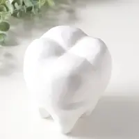 Копилка для денег &laquo;Зуб&raquo;, гипс, белый, 13&times;14&times;19 см