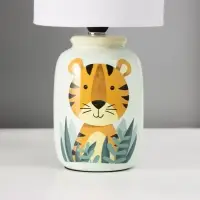 Лампа настольная RISALUX &laquo;Тигрик&raquo;, Е14, 40 Вт, зелёная, 13&times;13&times;27 см