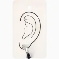 Моно-серьга "Циркуляр", цвет серебро