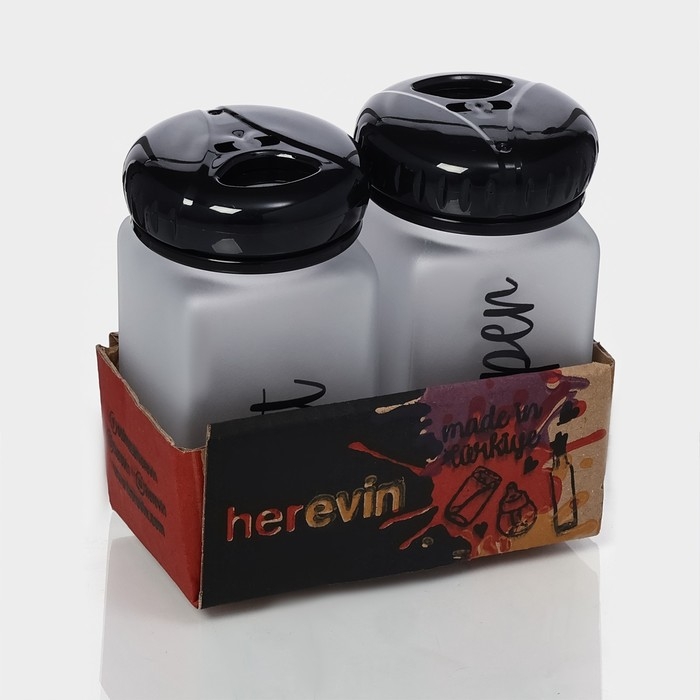 Набор для специй на подставке «Классика», 2 предмета: солонка 150 мл, перечница 150 мл