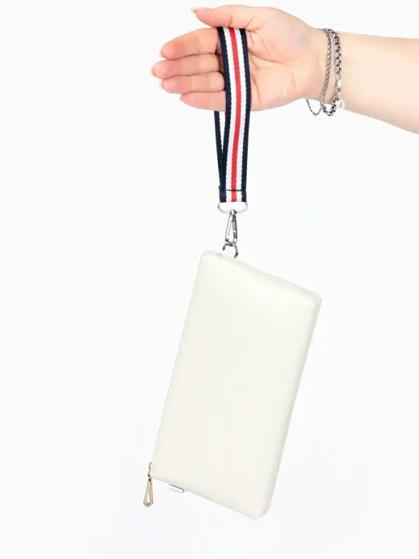 Ручка-петля для сумки, стропа, 20&times;2.5 см, синяя, белая, красная