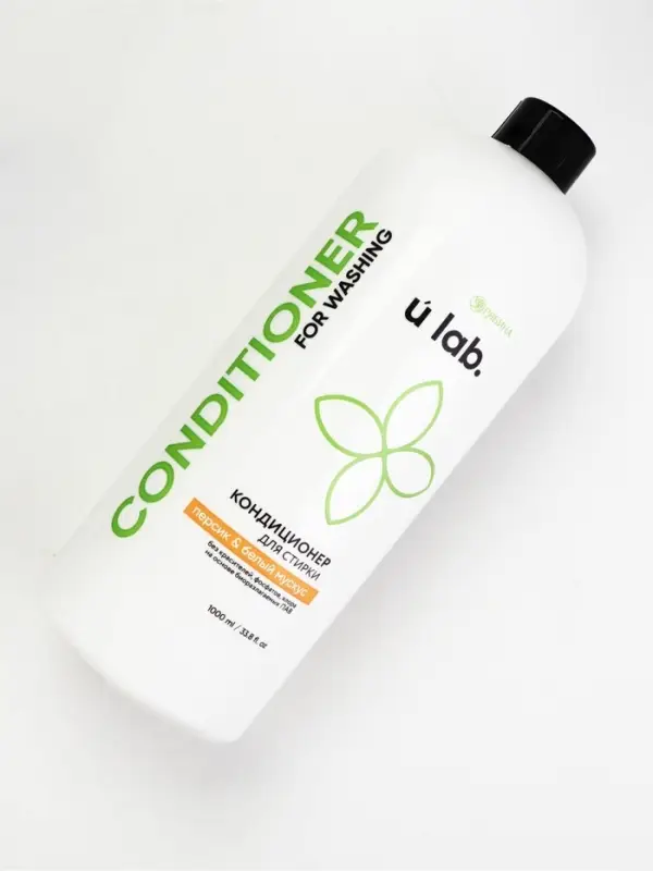 Кондиционер для белья, аромат персик и белый мускус, 1000 мл, ULAB