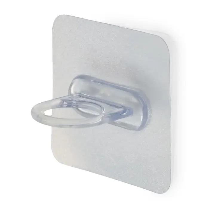 Держатель с клейкой поверхностью ТУНДРА, d=25 мм, 68×68 мм, прозрачный