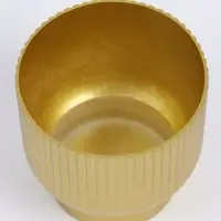 Горшок &laquo;Чаша&raquo;, 9.5&times;9.5 см, пластик, золотой