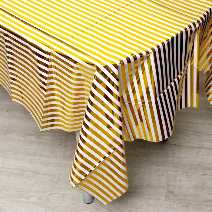 Скатерть «Полоска», 137 × 183 см, цвет золото Скатерть «Полоска», 137 × 183 см, цвет золото