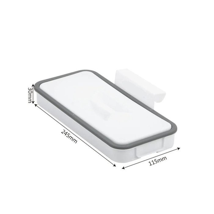 Держатель для мусорного пакета подвесной на дверцу 1,7 см, цвет белый Держатель для мусорного пакета подвесной на дверцу 1,7 см, цвет белый