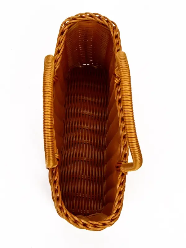 Корзина пластик 29 х 16 х 16 см, ручка17 см коричневый