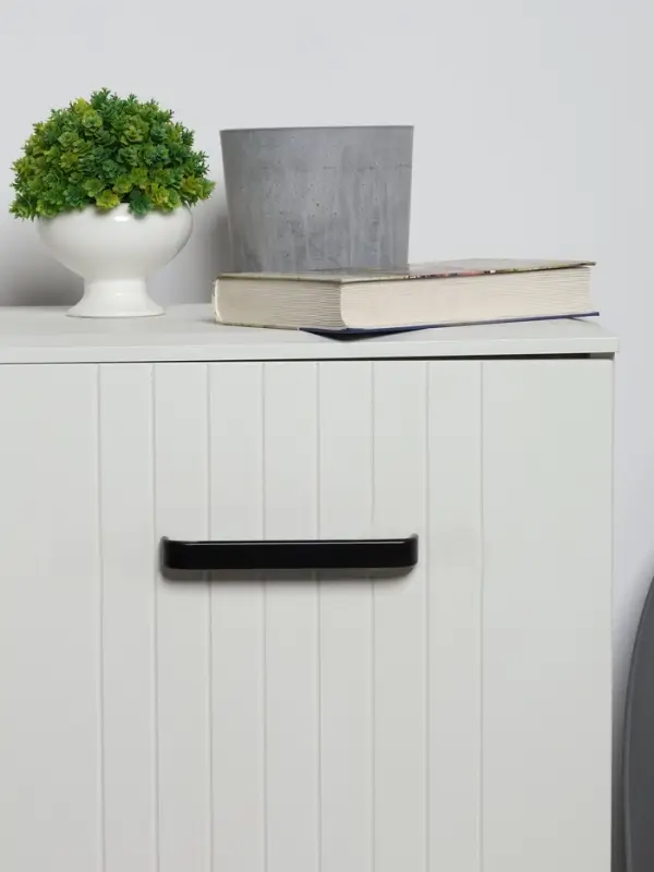 Ручка-скоба мебельная ТУНДРА РС108, м/о 160 мм, черная