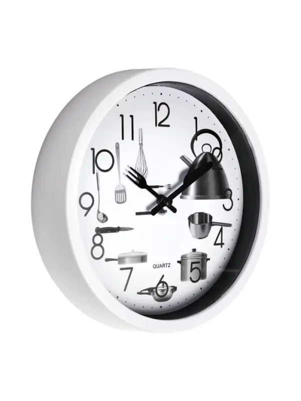 Часы настенные классические &laquo;Кухонные приборы&raquo;, для кухни, плавный ход, d=20 см