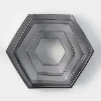 Формы печенья Доляна &laquo;Шестиугольник&raquo;, набор 5 шт., 9.6&times;8.3&times;2.5 см, нержавеющая сталь, серебристые