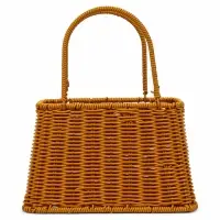 Корзина пластик 25 х 18 х 15 см, ручка14 см металл карскас коричневый