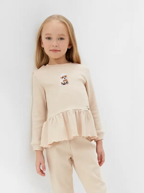 Термоаппликация &laquo;Собака&raquo;, 5.5&times;3.8 см, бежевая