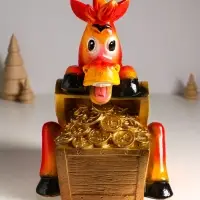 Копилка "Конь с сундуком" 27х18,5х23,5 см, цветной, гипс