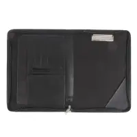 Папка деловая, искусственная кожа, для бумаг, 360&times;260&times;30 мм, с металлическим прижимом, 6Д07 &laquo;Люкс &raquo; чёрная