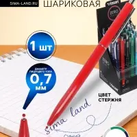Ручка шариковая Vinson. ZERO, автоматическая, синий стержень, узел 0.7 мм, на масляной основе, МИКС