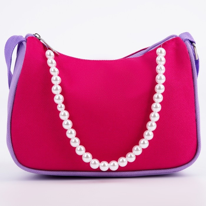 Сумка детская, текстильная, цвет сиренево-розовый 4 см х 17 см х 13 см