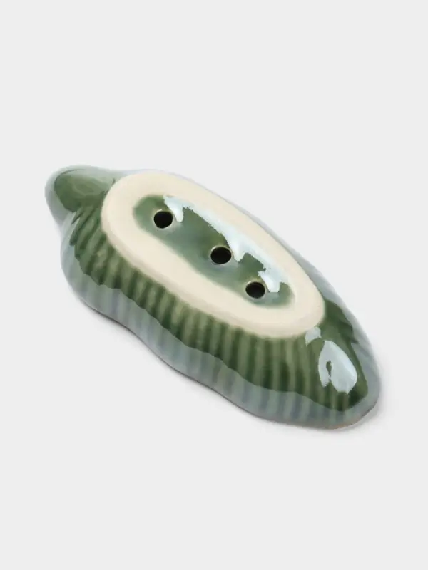 Мыльница &laquo;Листочек&raquo;, 11&times;4&times;2.5 см, керамика, зелёная