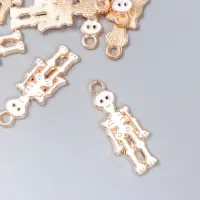 Декор для творчества металл, эмаль "Скелет" белый 2,5х0,9 см Декор для творчества металл, эмаль "Скелет" белый 2,5х0,9 см