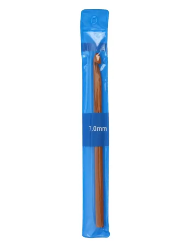 Крючок для вязания, бамбуковый, d=7 мм, 15 см
