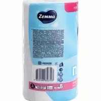 Туалетная бумага ZEMMA Плюс Белая 2сл 4 рул