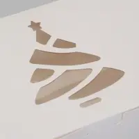 Коробка новогодняя складная &laquo;Ёлочка&raquo;, 20&times;12&times;4 см, белая