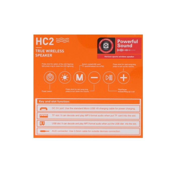 Портативная колонка Hoco HC2, 10 Вт, 2400 мАч, BT5.0, microSD, USB, AUX, FM-радио, чёрная Портативная колонка Hoco HC2, 10 Вт, 2400 мАч, BT5.0, microSD, USB, AUX, FM-радио, чёрная