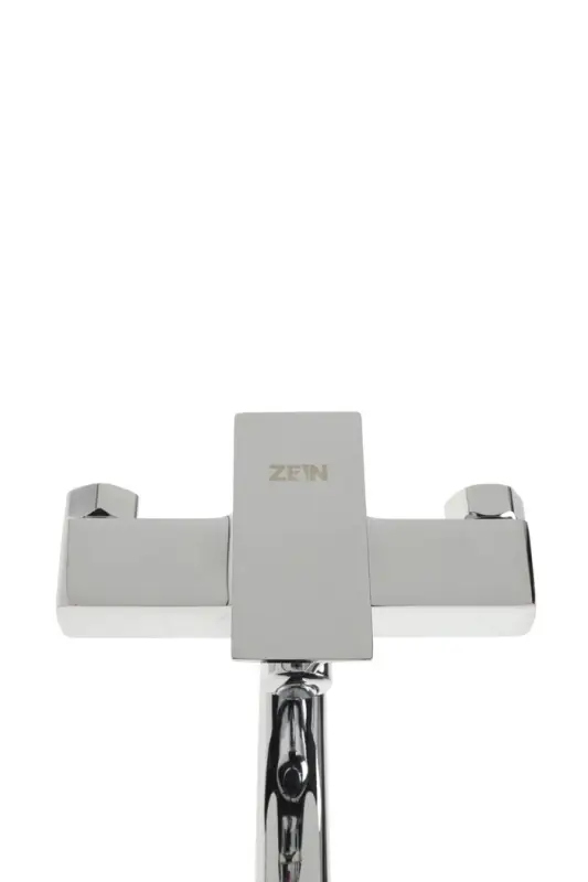 Смеситель для ванны ZEIN Z2245, короткий излив, картридж 35 мм, с душевым набором, хром