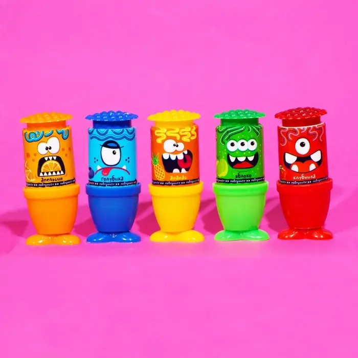 Карамель жидкая «Монстрики кудряшки», ассорти, 8 г Карамель жидкая «Монстрики кудряшки», ассорти, 8 г