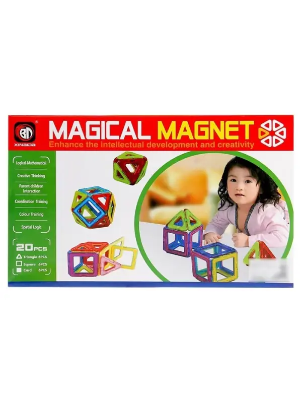 Конструктор магнитный XINBIDA &laquo;Магический магнит&raquo;, 20 деталей