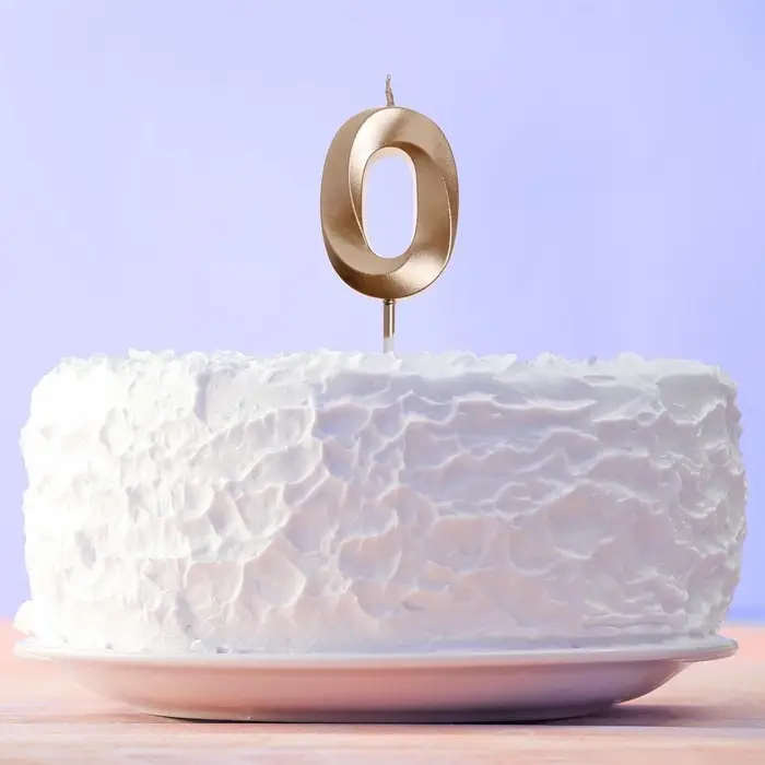 Свеча для торта, цифра &laquo;0&raquo;, 11.5&times;2.3 см