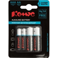 Батарейка AA/LR06(2шт) + AAA/LR03(2шт) &nbsp; &nbsp; &nbsp;