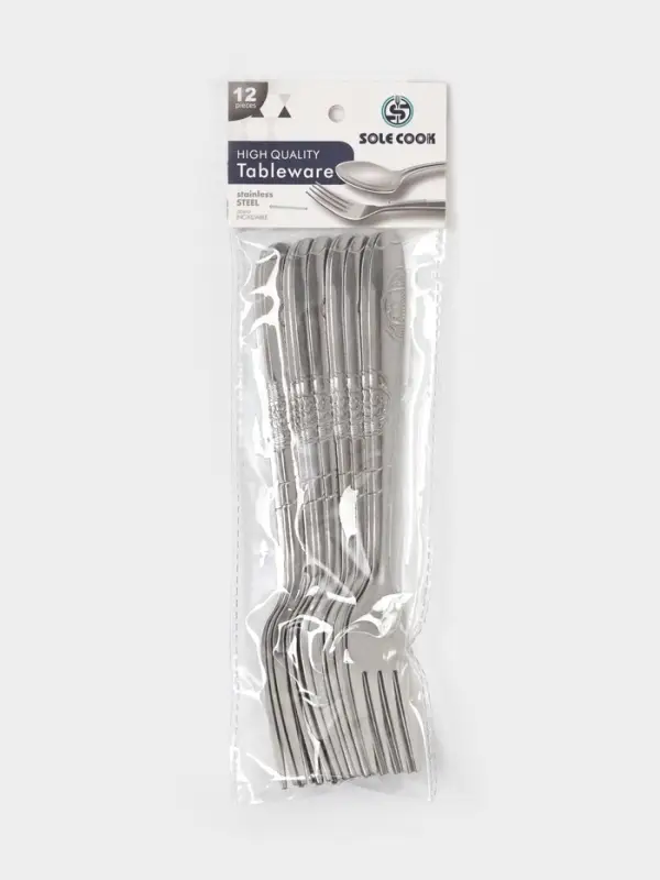 Набор вилок столовых &laquo;Весна&raquo;, h=18 см, 12 шт., нержавеющая сталь