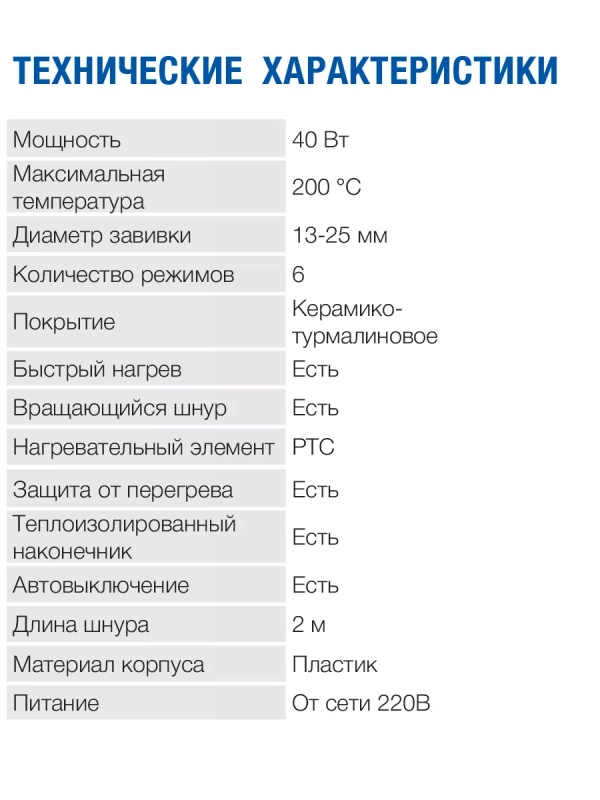 Щипцы H-HC1410 черный, 40Вт
