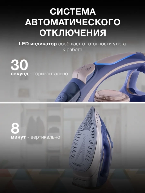 Утюг H-SI02510 3200Вт темно-синий