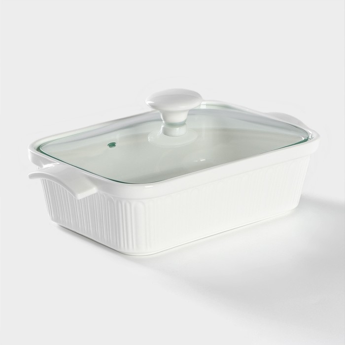 Мармит из жаропрочной керамики двойной Magistro «Бланш», 1,1 л, 26,5×16×6,5 см, цвет белый Мармит из жаропрочной керамики двойной Magistro «Бланш», 1,1 л, 26,5×16×6,5 см, цвет белый